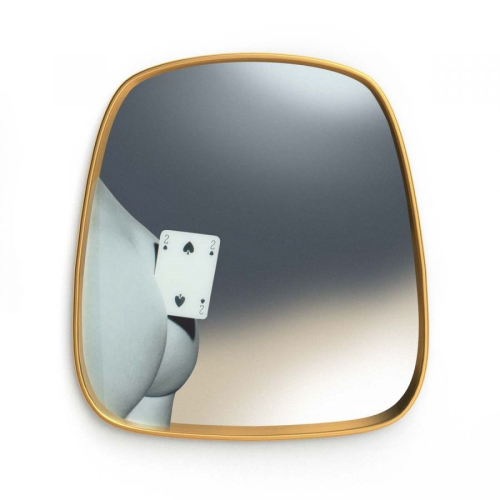 Дизайнерское зеркало Toiletpaper Mirror золотое